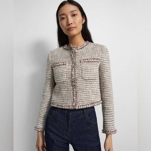 Theory tweed presto cropped jacket NWT